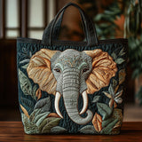 Elephant Forest Quilted Tote Bag – quilted tote bag by Moira Dublin