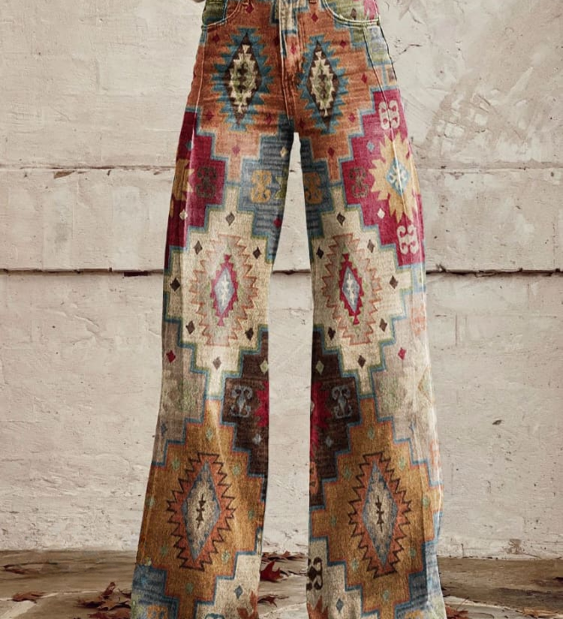 Léa | Retro Elegant Trousers – printed trousers for women by Moira Dublin