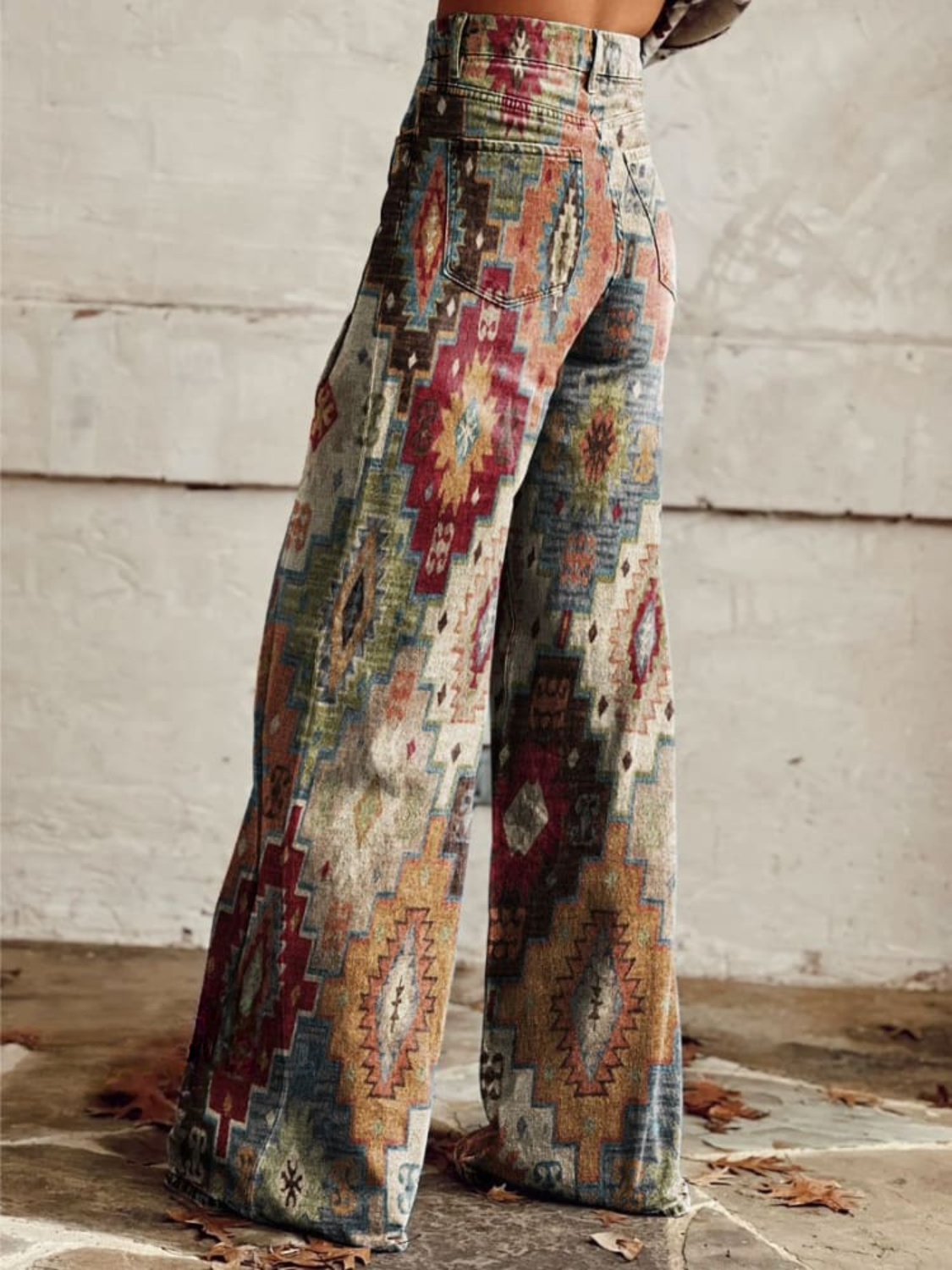 Léa | Retro Elegant Trousers – printed trousers for women by Moira Dublin