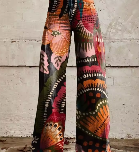Laure | Soft Organic Pattern Trousers – soft organic pattern trousers for women by Moira Dublin
