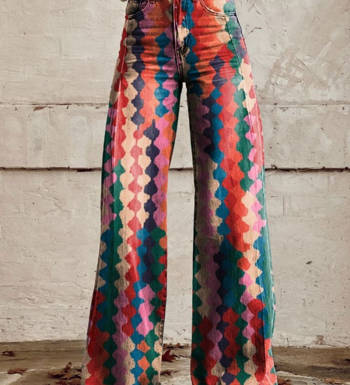 Amélie | Elegant Bohemian Trousers – printed trousers for women by Moira Dublin