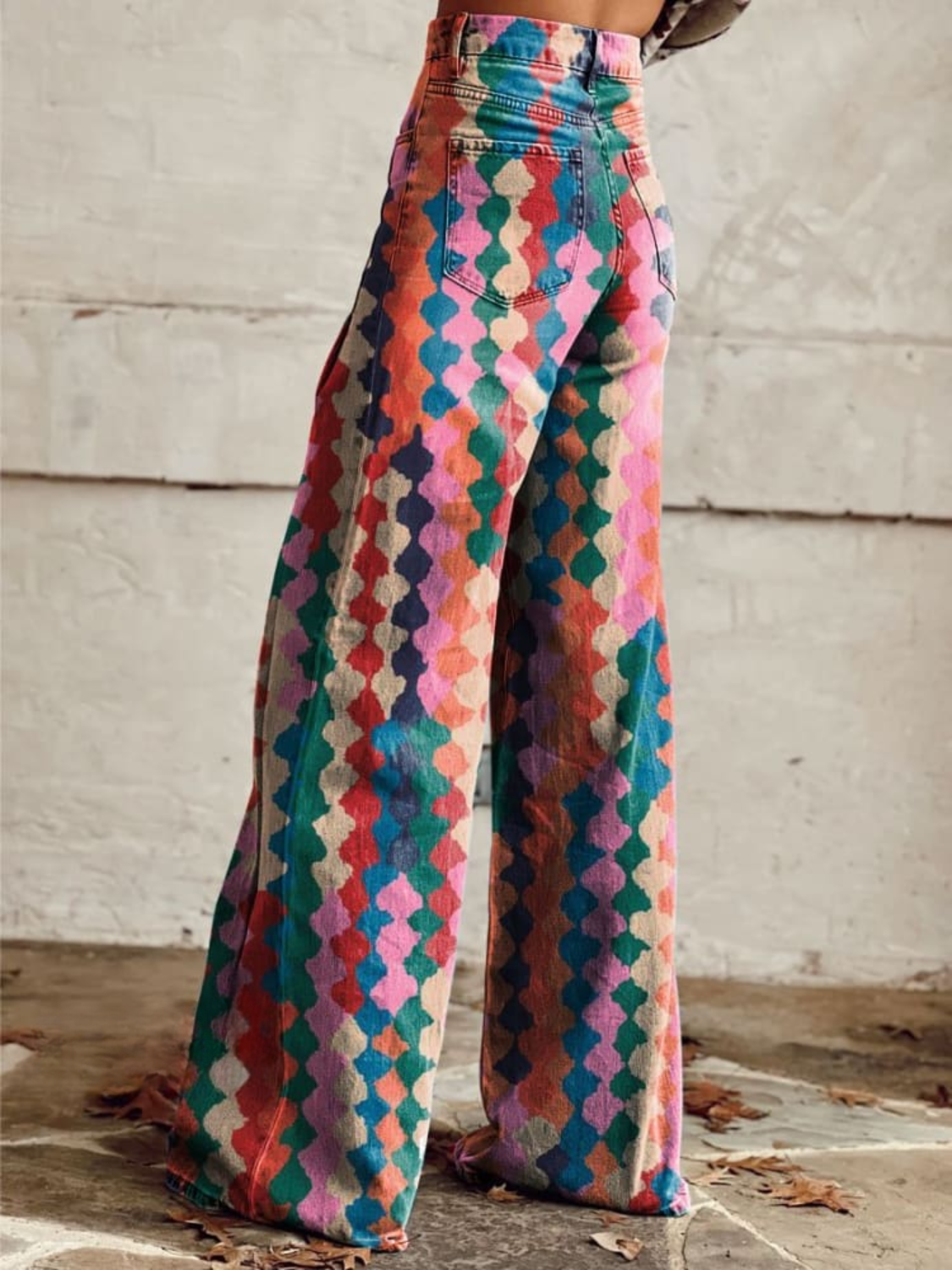 Amélie | Elegant Bohemian Trousers – printed trousers for women by Moira Dublin