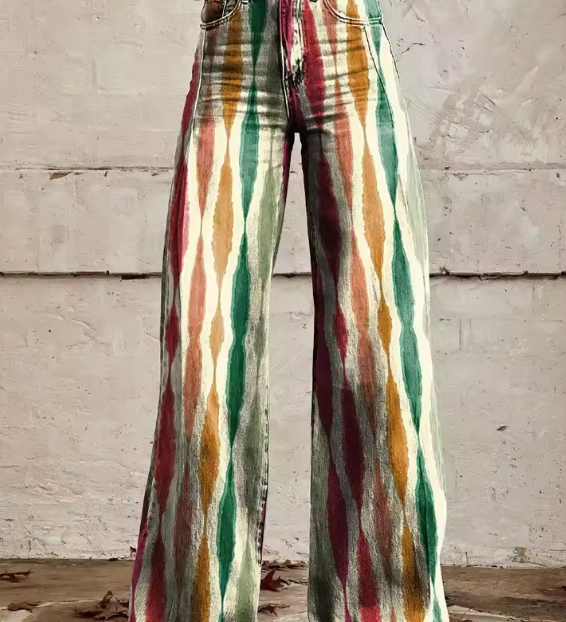 Noémie | Printed Nature Trousers – printed nature trousers for women by Moira Dublin