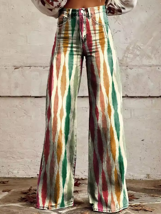 Noémie | Printed Nature Trousers – printed nature trousers for women by Moira Dublin