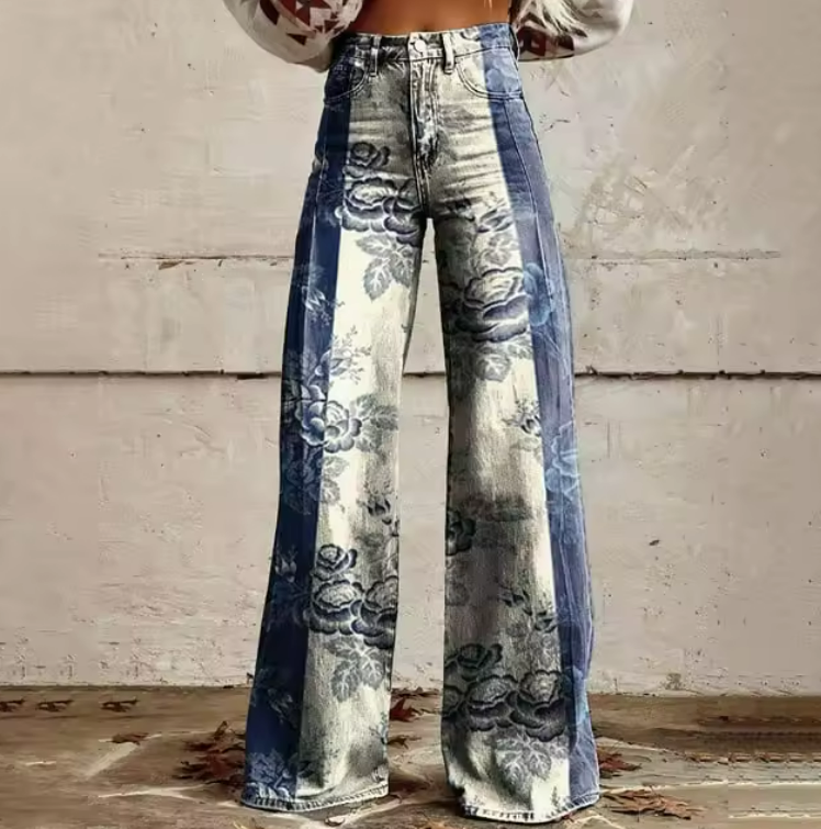 Pauline | Fluid Print Trousers – fluid print trousers for women by Moira Dublin