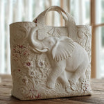 Elephant Quilted Tote Bag – quilted tote bag by Moira Dublin