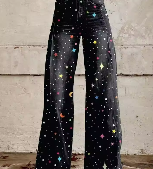 Sandrine | Timeless Boho Trousers – timeless boho print trousers for women by Moira Dublin