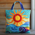 Joyful Sun Quilted Tote Bag – quilted tote bag by Moira Dublin