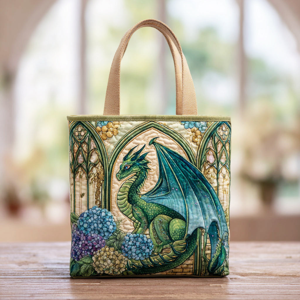 Dragon Castle Quilted Tote Bag – quilted tote bag by Moira Dublin