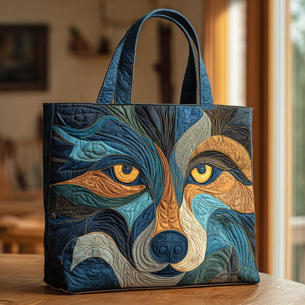 Moonlit Alpha Quilted Tote Bag – quilted tote bag by Moira Dublin