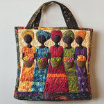 African Women Spirit Quilted Tote Bag – quilted tote bag by Moira Dublin