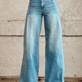 Lucia | Elegant Wide-Leg Trousers – printed trousers for women by Moira Dublin