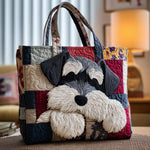 Schnauzer Quilted Tote Bag – quilted tote bag by Moira Dublin