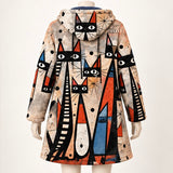 Maeve Cat Art Longline Cardigan