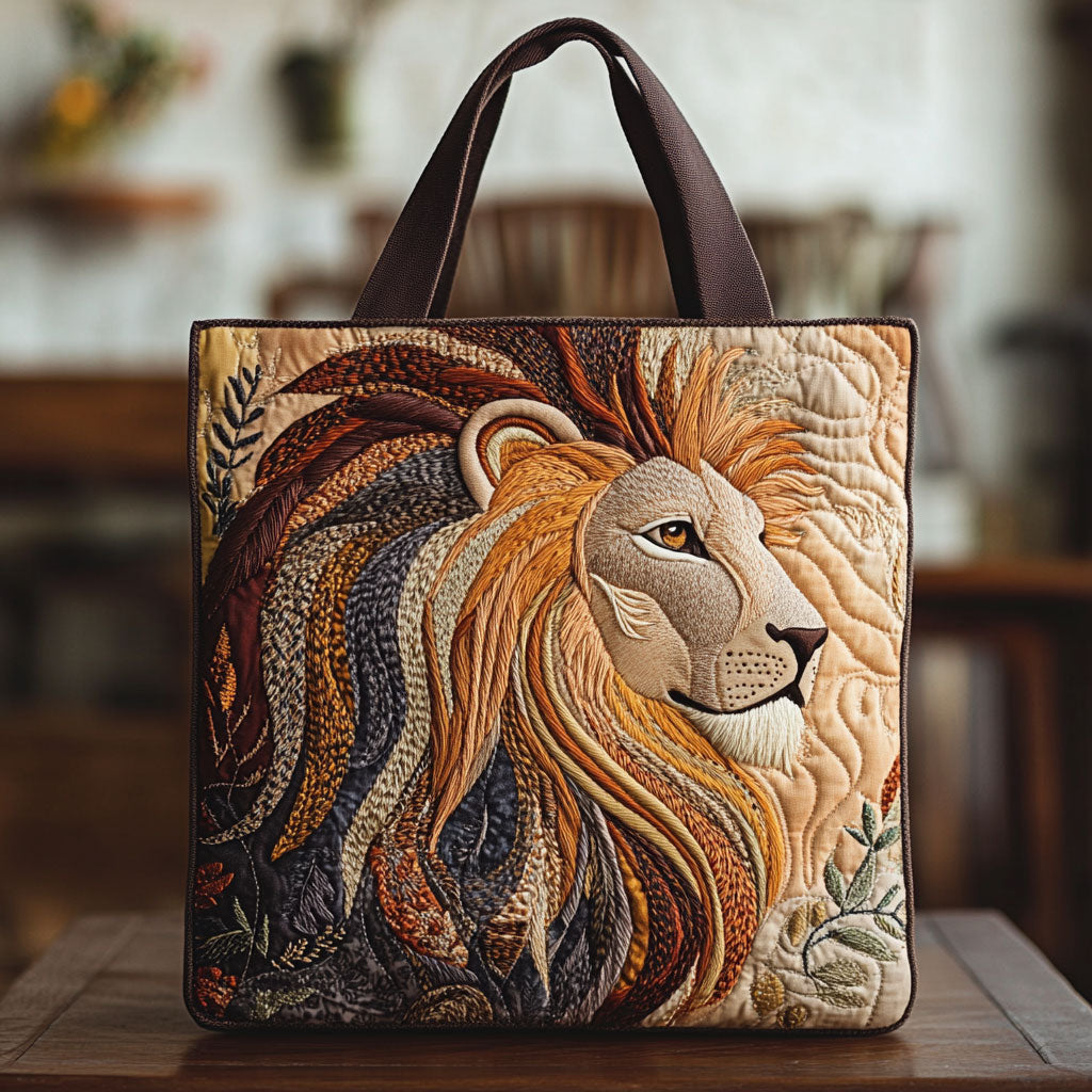 Lion Mane Quilted Tote Bag – quilted tote bag by Moira Dublin