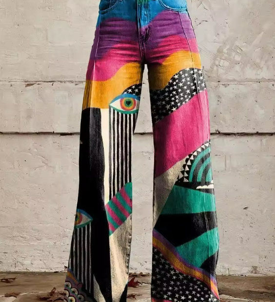 Madeleine | Organic Printed Trousers – organic printed trousers for women by Moira Dublin