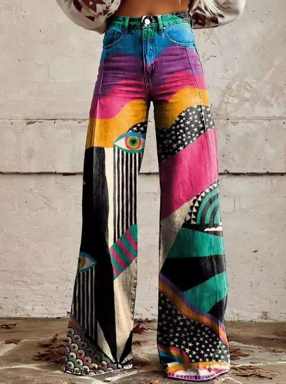 Madeleine | Organic Printed Trousers – organic printed trousers for women by Moira Dublin