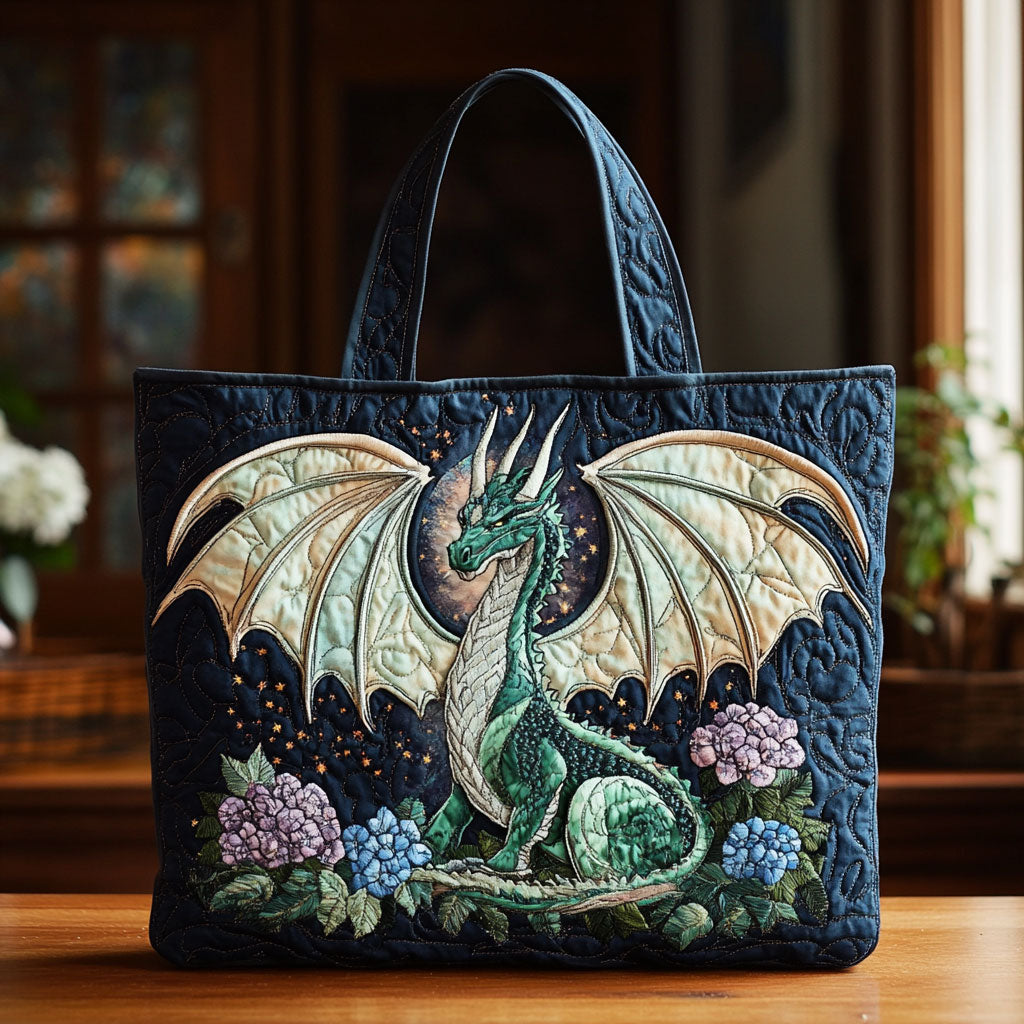 Dragon Serenity Quilted Tote Bag – quilted tote bag by Moira Dublin
