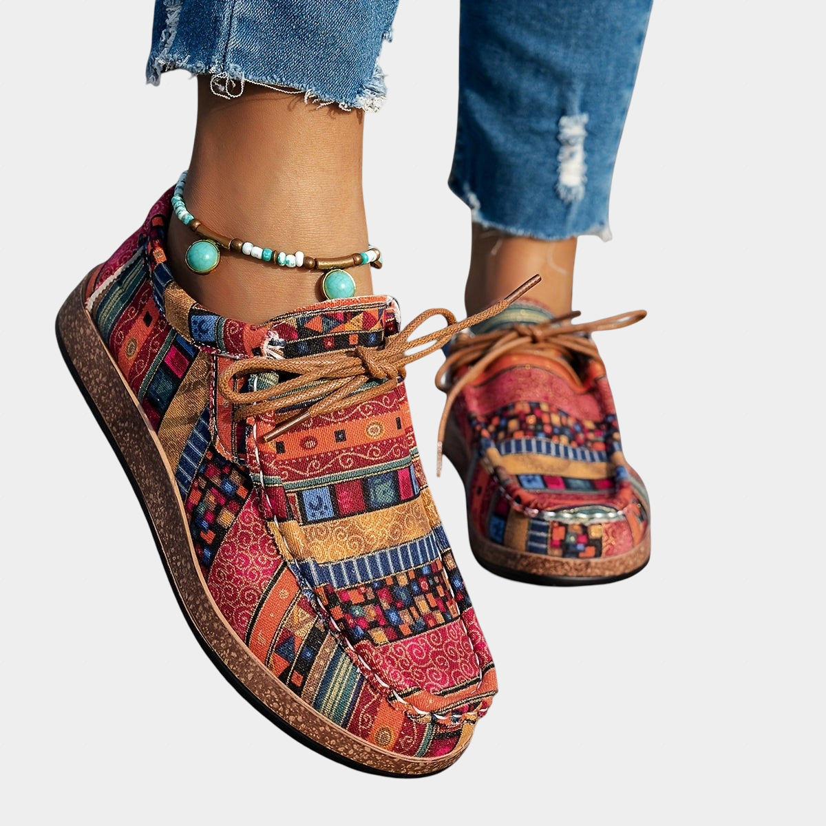 Lison | Lightweight & Ultra-Comfortable Shoes – Lightweight boho-print sneakers for women by Moira Dublin