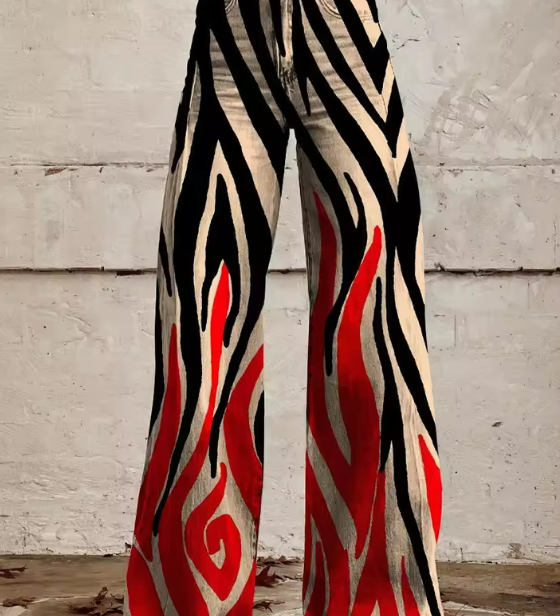 Véronique | Boho Print Trousers – boho print trousers for women by Moira Dublin