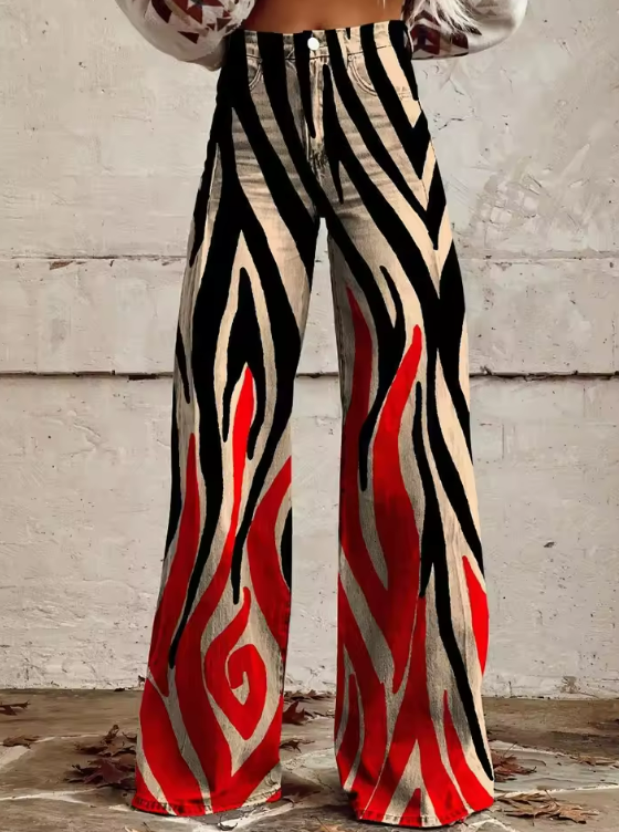 Véronique | Boho Print Trousers – boho print trousers for women by Moira Dublin