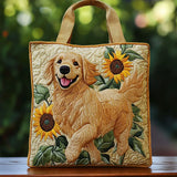 Golden Retriever Quilted Tote Bag – quilted tote bag by Moira Dublin