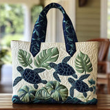 Sea Turtle Grace Quilted Tote Bag – quilted tote bag by Moira Dublin