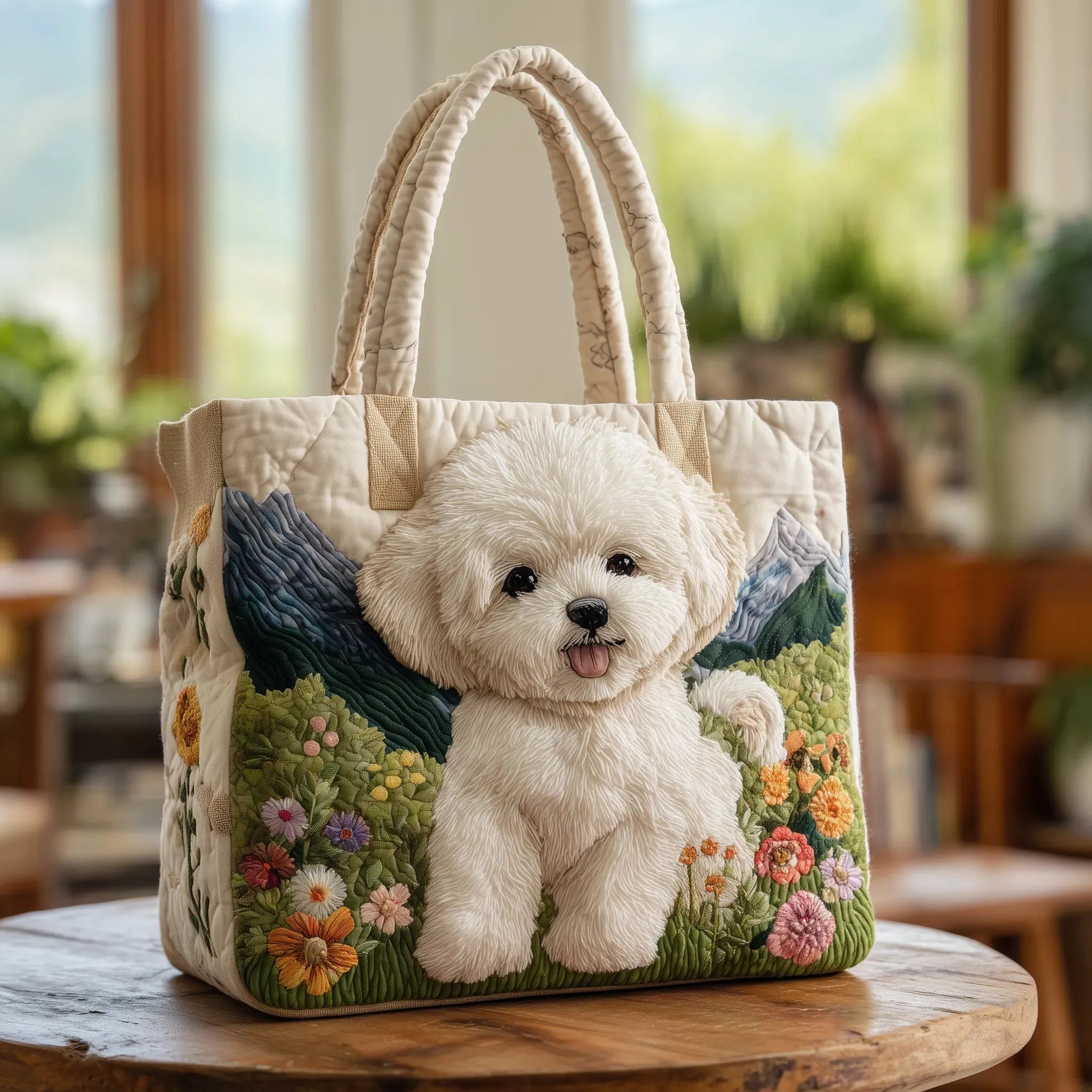 Enchanted Dog Quilted Tote Bag – quilted tote bag by Moira Dublin