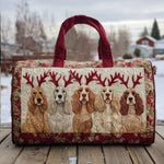 Bouncy Spaniel Quilted Duffle Bag – quilted duffle bag by Moira Dublin