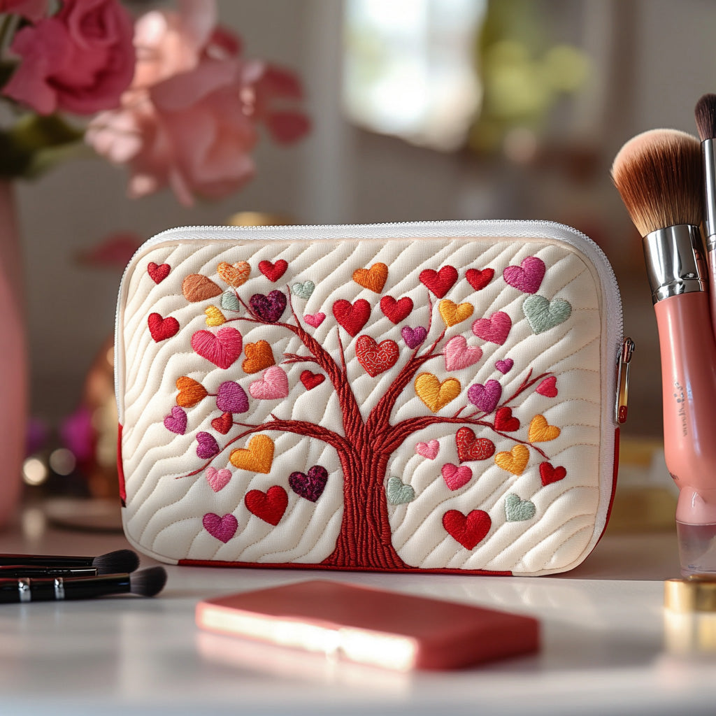 Branch of Eternity Quilted Makeup Bag – quilted makeup bag by Moira Dublin