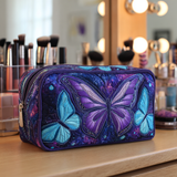 Butterfly Meadow Quilted Makeup Bag – quilted makeup bag by Moira Dublin
