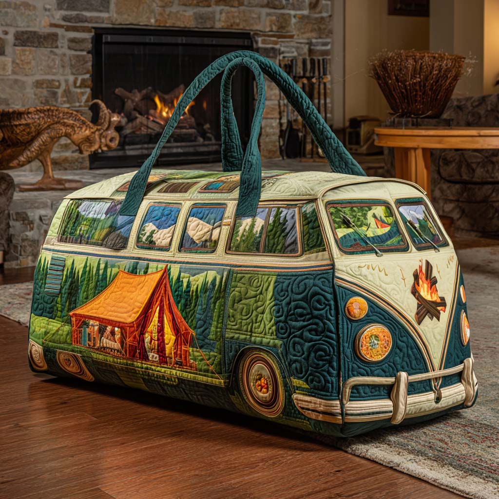 Camp Van Quilted Duffle Bag – quilted duffle bag by Moira Dublin
