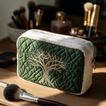 Celestial Roots Quilted Makeup Bag – quilted makeup bag by Moira Dublin
