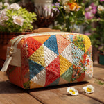 Color Groove Quilted Makeup Bag – quilted makeup bag by Moira Dublin