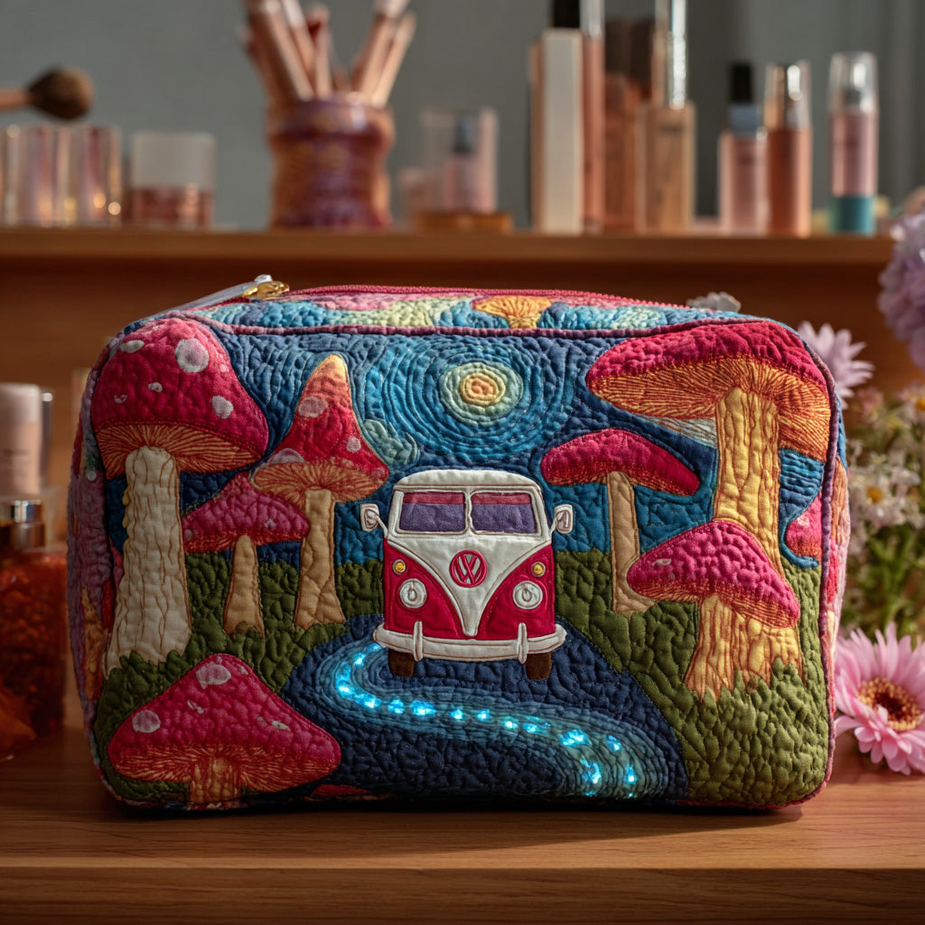 Cosmic Hippie Dream Quilted Makeup Bag – quilted makeup bag by Moira Dublin