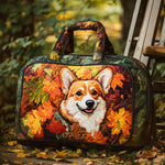 Cozy Fall Corgi Quilted Duffle Bag – quilted duffle bag by Moira Dublin
