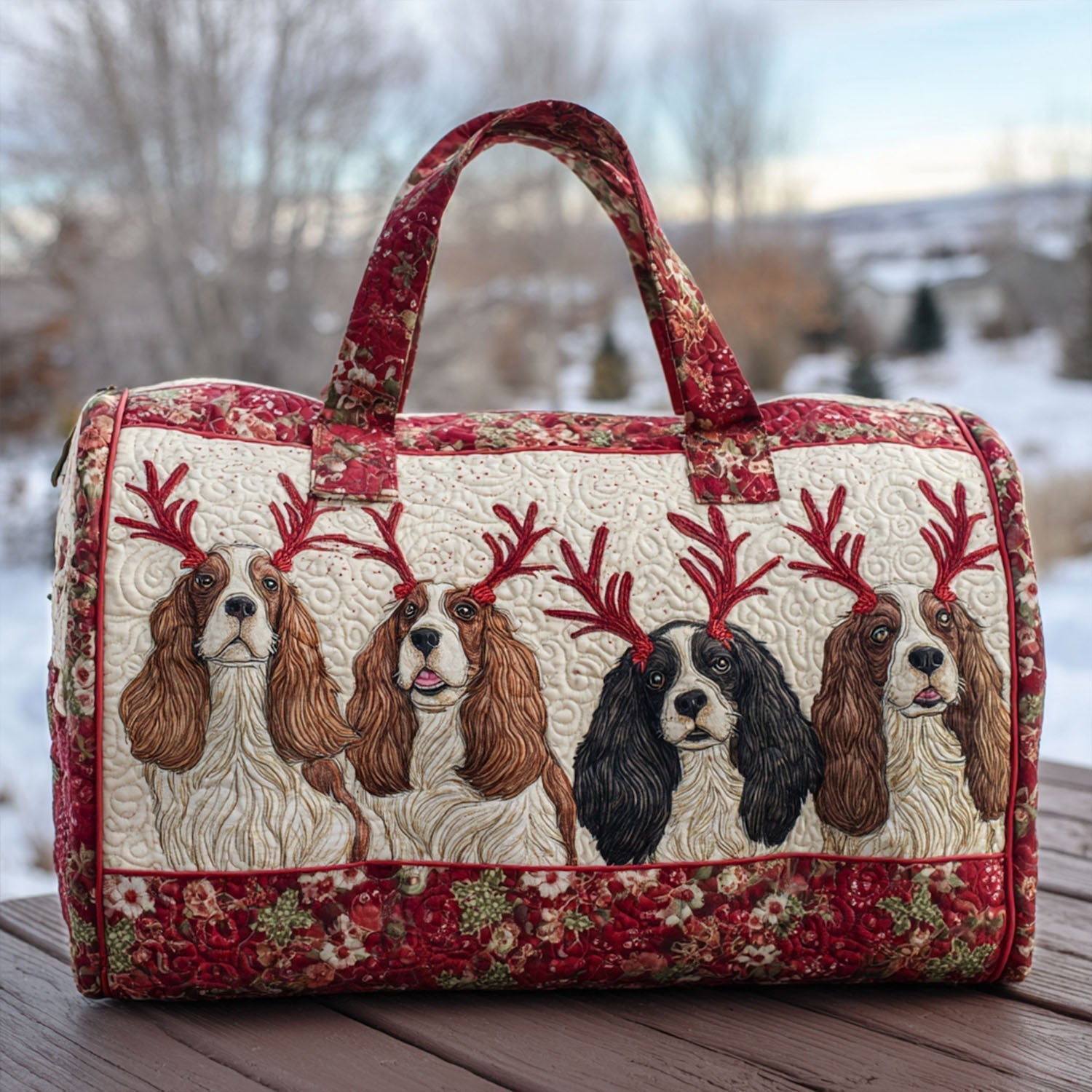 Curious Ears Quilted Duffle Bag – quilted duffle bag by Moira Dublin