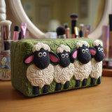 Sheep Quilted Makeup Bag – quilted makeup bag by Moira Dublin