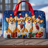 Festive Tail Wags Quilted Duffle Bag – quilted duffle bag by Moira Dublin