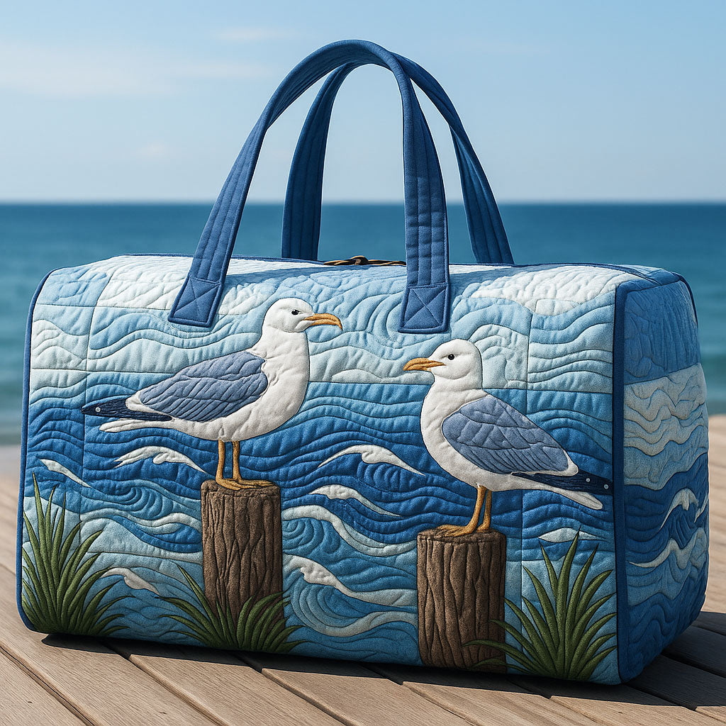 Harbor Wings Quilted Duffle Bag – quilted duffle bag by Moira Dublin
