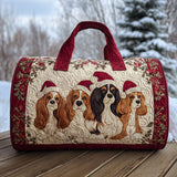 Holly Spaniel Quilted Duffle Bag – quilted duffle bag by Moira Dublin