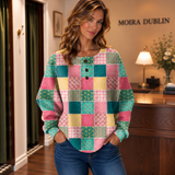 Agnes - Pullover with Colourful Patchwork Pattern