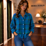Kelsey | Brushed Checked Cardigan