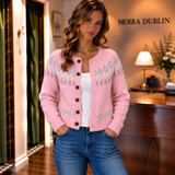 Sofie | Pink Knitted Cardigan