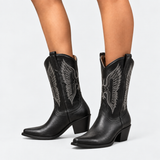 Nora | Handcrafted Wing Western Boots