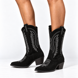 Harper | Suede Handcrafted Western Boots