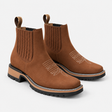 Quinn | Suede Handcrafted Ankle Western Boots