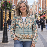 Ailbhe | Vintage Botanical Zip Cardigan