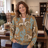 Slaine | Desert Horse and Cactus Zip Cardigan