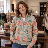 Mella | Vintage Flower Garden Zip Cardigan